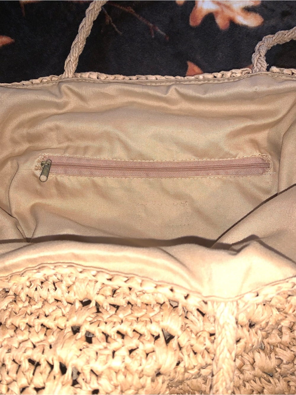 Boho Slouchy extra large Woven Straw beach bag tote tan - Picture 6 of 11
